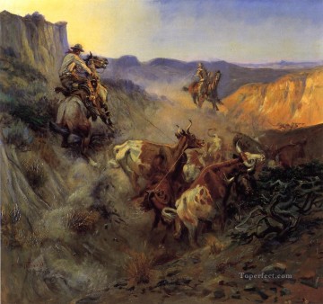 The Slick Ear western American Charles Marion Russell Oil Paintings
